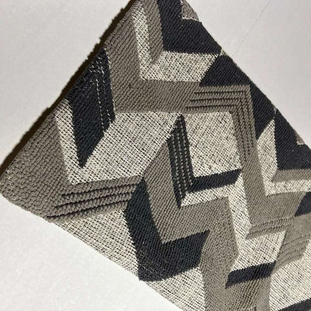 West Elm Broken Arrow Lumbar Pillow Cover 14”x36” Platinum Gray New